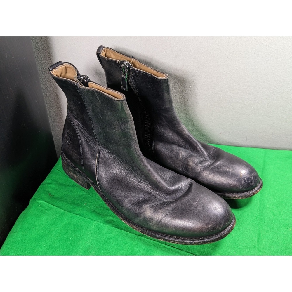 John Varvatos Brown Leather Boots Side Zip Mens US 10 E